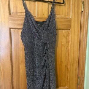 Express Black Slip Dress Spaghetti Strap Backless (size large )